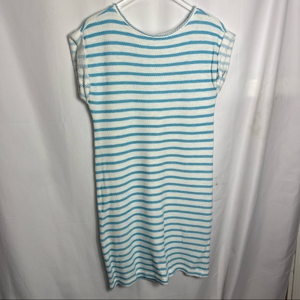 Lou & Grey Terry Striped Dress Sz Sm 1146